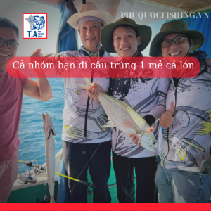 Cả nhóm bạn đi câu trúng 1 mẻ cá lớn